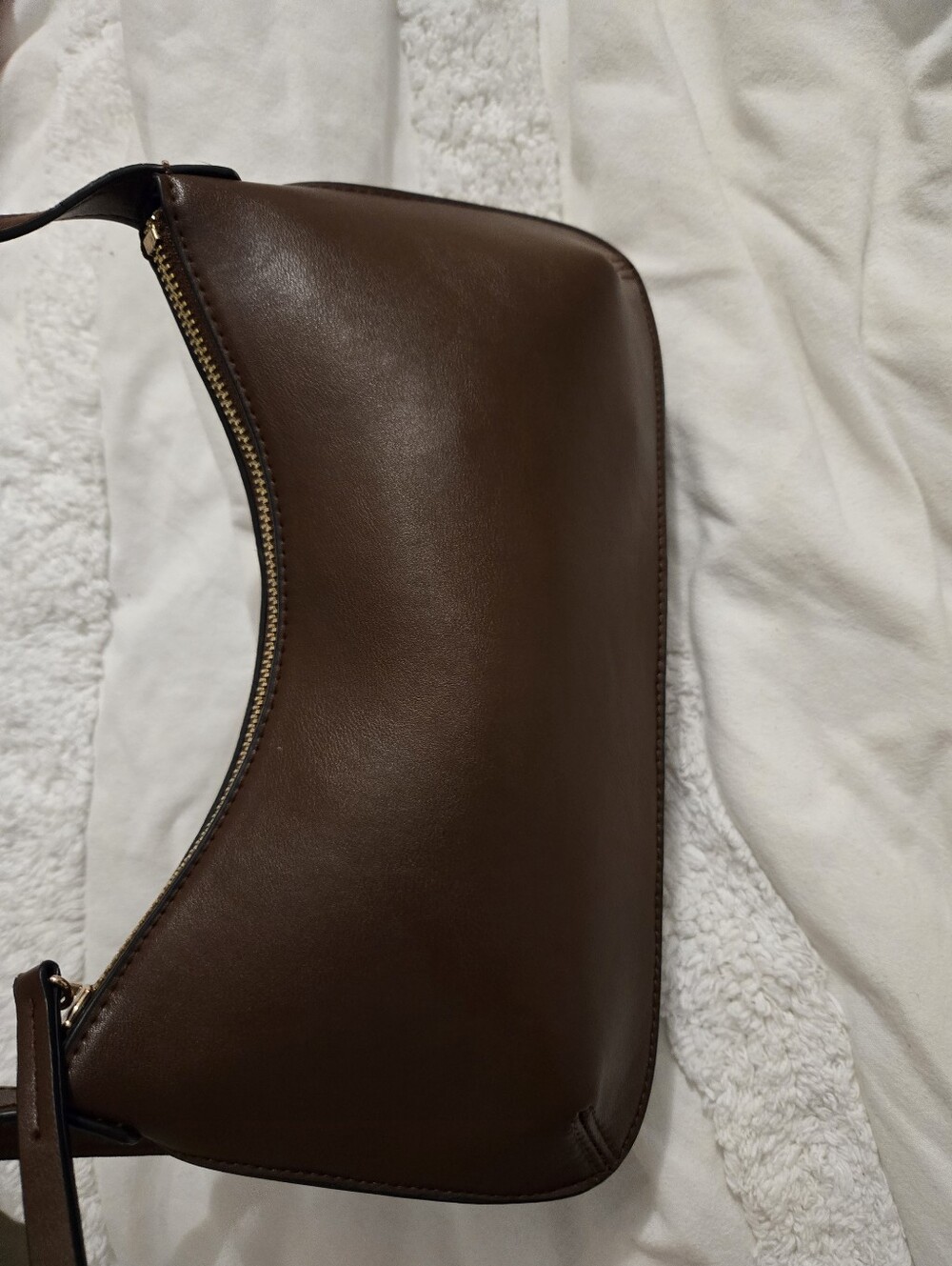 H&M Chocolate Brown Leather Shoulder Bag - Picture 6 of 6